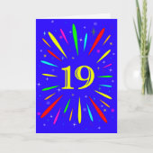 19e 'Birthday Explosion'-Kaart Kaart (Voorkant)