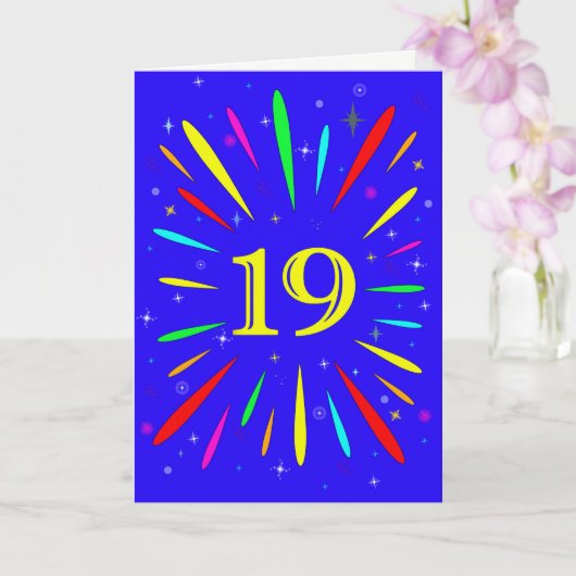 19e 'Birthday Explosion'-Kaart Kaart (Orchidee)