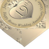 19e Bronzen Kleur Trouwen Jubileum Korte Tafelloper (Hoek)