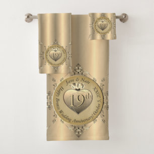 19e Bronzen Kleurenhanddoek Bad Handdoek