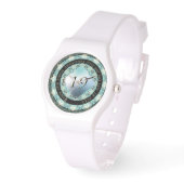 19e bruiloft Jubileum Acquamarine Horloge (Hoek)