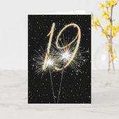 19e bruiloft sparklers kaart (Gele Bloem)