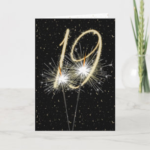 19e bruiloft sparklers kaart