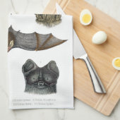 19e C. Bat Print Theedoek (Quarter Fold)