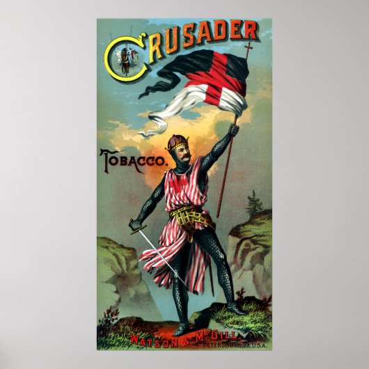 19e C. Crusader Tobacco Poster (Voorkant)