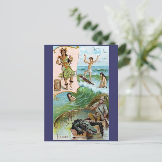 19e C. Hawaii Briefkaart (Staand voorkant)