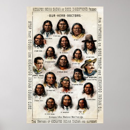 19e C. Indiaas Poster voor de geneeskunde (Voorkant)