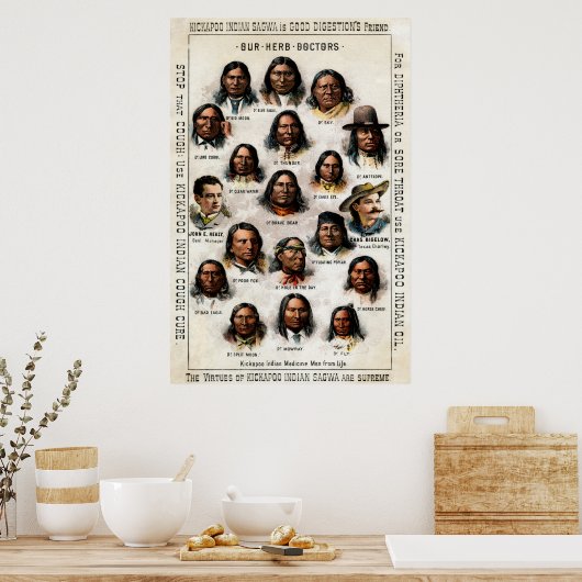 19e C. Indiaas Poster voor de geneeskunde (Keuken)