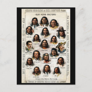 19e C. Indiaas Poster voor de geneeskunde Briefkaart