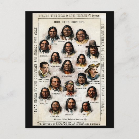 19e C. Indiaas Poster voor de geneeskunde Briefkaart (Voorkant)