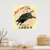 19e C. Japanse zijde Poster (Keuken)