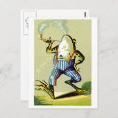 19e C. Kikker voor het roken van buizen Briefkaart (Voorkant / Achterkant)