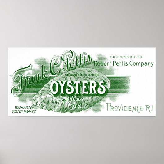 19e C. Oesters, groen Poster (Voorkant)