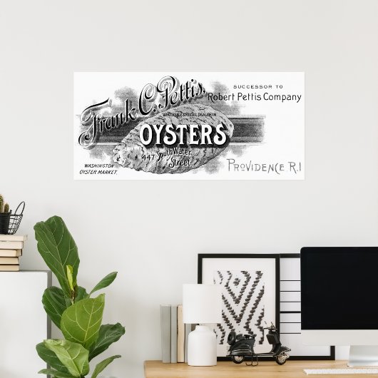 19e C. Oesters, zwart Poster (Thuiskantoor)