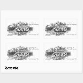 19e C. Oesters, zwart Rechthoekige Sticker (Vel)