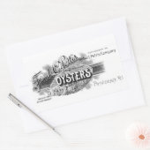 19e C. Oesters, zwart Rechthoekige Sticker (Envelop)