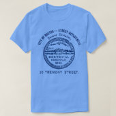 19e C Zegel van de City of Boston Sewer Division T-shirt (Design voorkant)