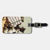 19e C. Zingende katten Bagagelabel (Voorkant horizontaal)