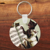 19e C. Zingende katten Sleutelhanger (Voorkant)