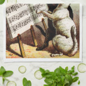 19e C. Zingende katten Theedoek (Gevouwen)