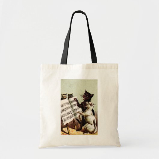 19e C. Zingende katten Tote Bag (Voorkant)
