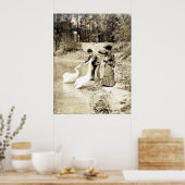 19e C. Zwans in Parijs Poster (Keuken)