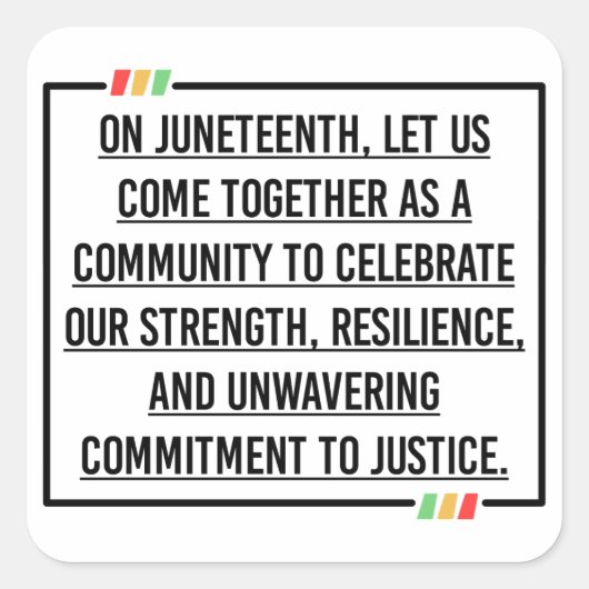 19e citaten vierkante sticker (Voorkant)