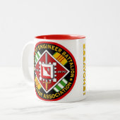 19e Combat Engr. Battalion, Vietnam Assn. Tweekleurige Koffiemok (Voorkant links)