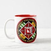 19e Combat Engr. Battalion, Vietnam Assn. Tweekleurige Koffiemok (Links)