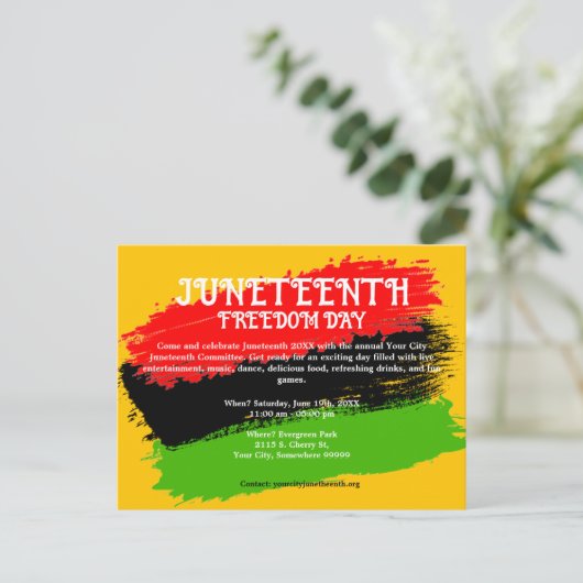 19e Dag van de Vrijheid Vlag Viering Feestdagenkaart (Staand voorkant)