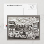 19e eeuw Amsterdam, Portugese Synagogue Briefkaart (Voorkant / Achterkant)