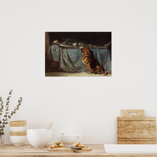 19e eeuw bloedhond poster (Keuken)