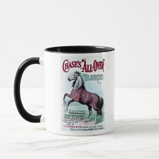 19e eeuw Chase Paardendekens Mok (Links)