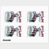 19e eeuw Chase Paardendekens Rechthoekige Sticker (Vel)
