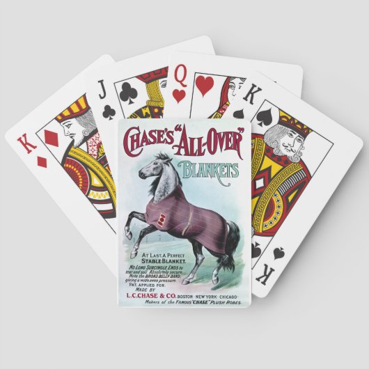 19e eeuw Chase Paardendekens Speelkaarten (Achterkant)