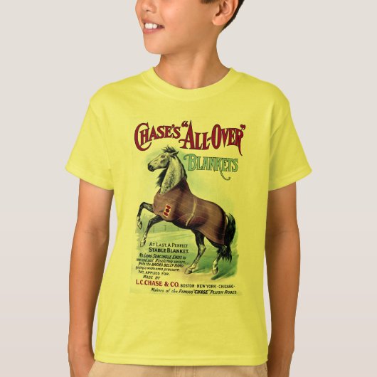 19e eeuw Chase Paardendekens T-shirt (Voorkant)