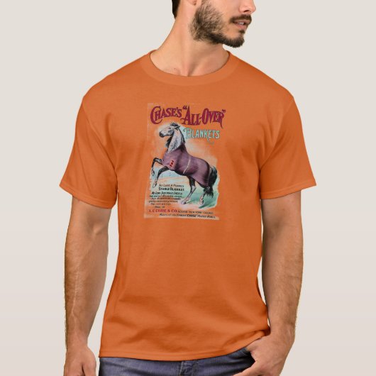 19e eeuw Chase Paardendekens T-shirt (Voorkant)