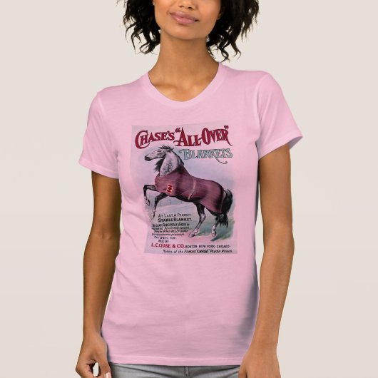 19e eeuw Chase Paardendekens T-shirt (Voorkant)