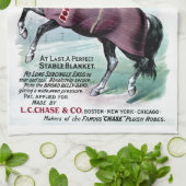 19e eeuw Chase Paardendekens Theedoek (Gevouwen)