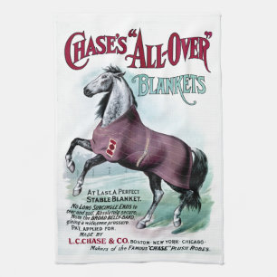 19e eeuw Chase Paardendekens Theedoek
