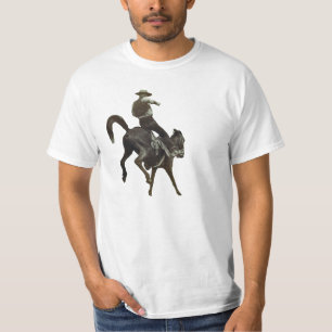 19e eeuw cowboy Bucking Bronco T-shirt
