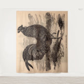 19e eeuw Gallus Sonneratii Roster Wandkleed (Voorkant)