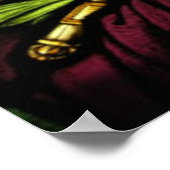 19e eeuw gekleurd glas St. Barbara Poster (Hoek)