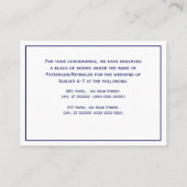 19e eeuw gestileerde walvis #1 N Blauw Visitekaartje (Achterkant)