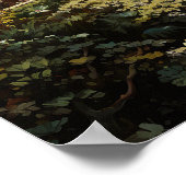 19e eeuw Indiase plezier tuin olie schilderij Poster (Hoek)