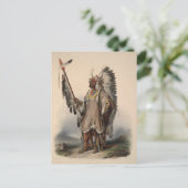 19e eeuw Inheemse Hoofdvertegenwoordiger Postcar Briefkaart (Staand voorkant)