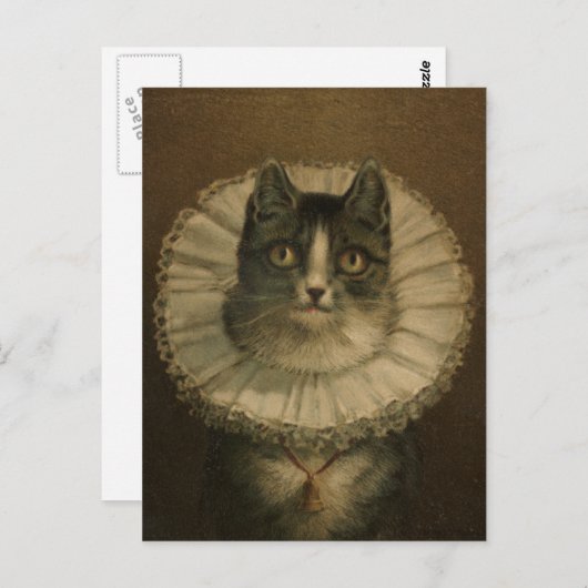 19e eeuw kat schilderen briefkaart (Voorkant / Achterkant)