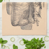 19e eeuw Katoewouden afdrukken Theedoek (Gevouwen)