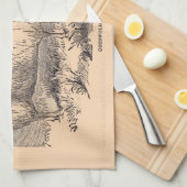 19e eeuw Katoewouden afdrukken Theedoek (Quarter Fold)