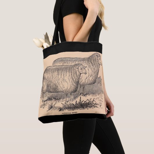 19e eeuw Katoewouden afdrukken Tote Bag (Dichtbij)